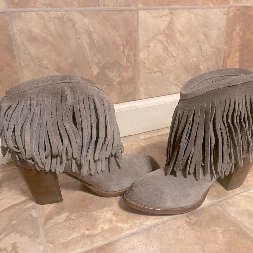 Frye Fringe Booties